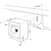 Indesit Lavadora Encastre BI WMIL 71252 EU N Blanco Cargador frontal E Technical drawing