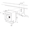 Indesit Washing machine Built-in BI WMIL 71252 UK N White Front loader E Technical drawing
