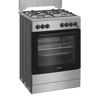 Indesit Fogão I6G3PMS Prata Gás Perspective