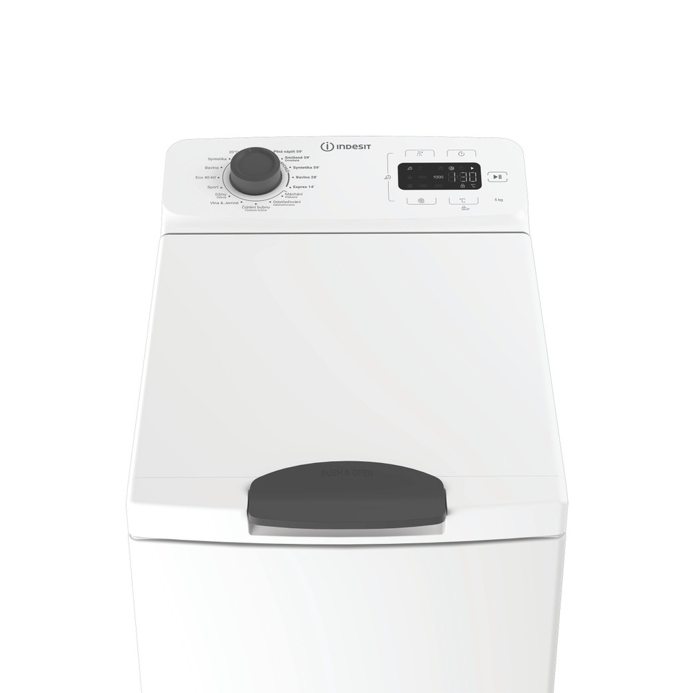 Indesit Pračka Volně stojící TI512EGMTCS Bílá Vrchem plněná B Control panel