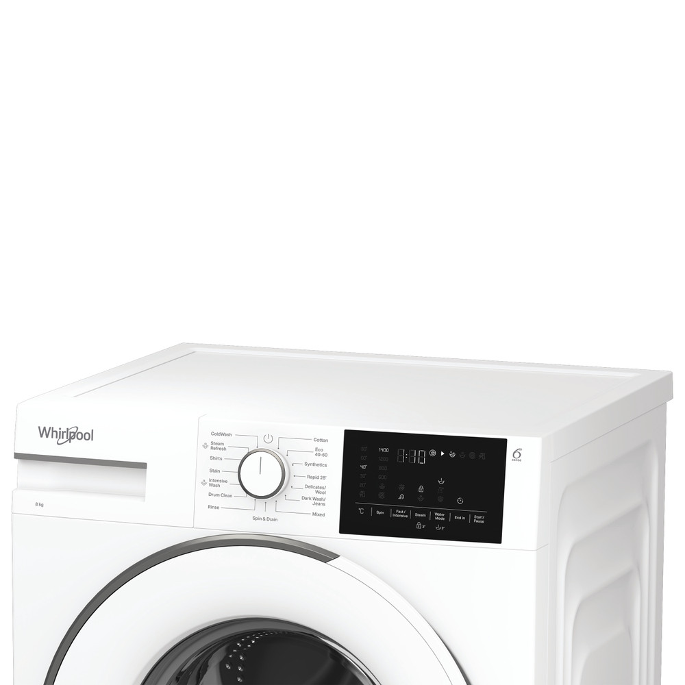 Whirlpool Tvättmaskin Fristående AMM 86W EE White Front loader A Lifestyle control panel