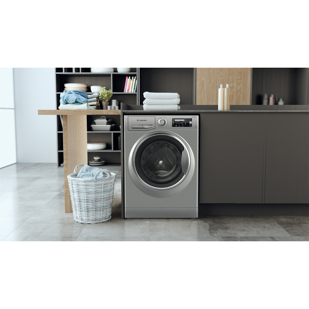 Ariston Washing machine Free-standing NLLCD 1045 SC A 60hz Silver Front loader A+++ Lifestyle frontal