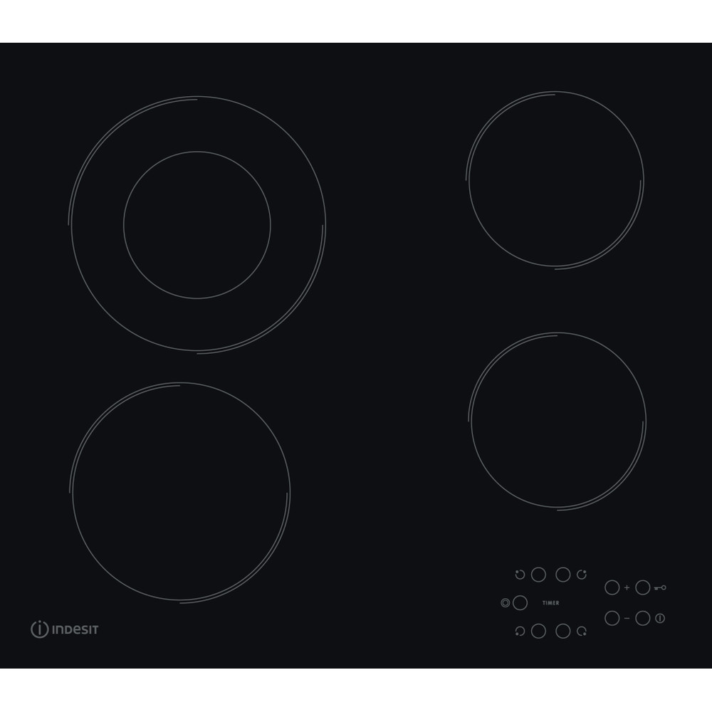 Indesit Ploča za kuhanje RI 260 C Crna Radiant vitroceramic Frontal