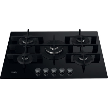 Whirlpool Table de cuisson GOWL 758/NB FR Noir Gaz Frontal top down