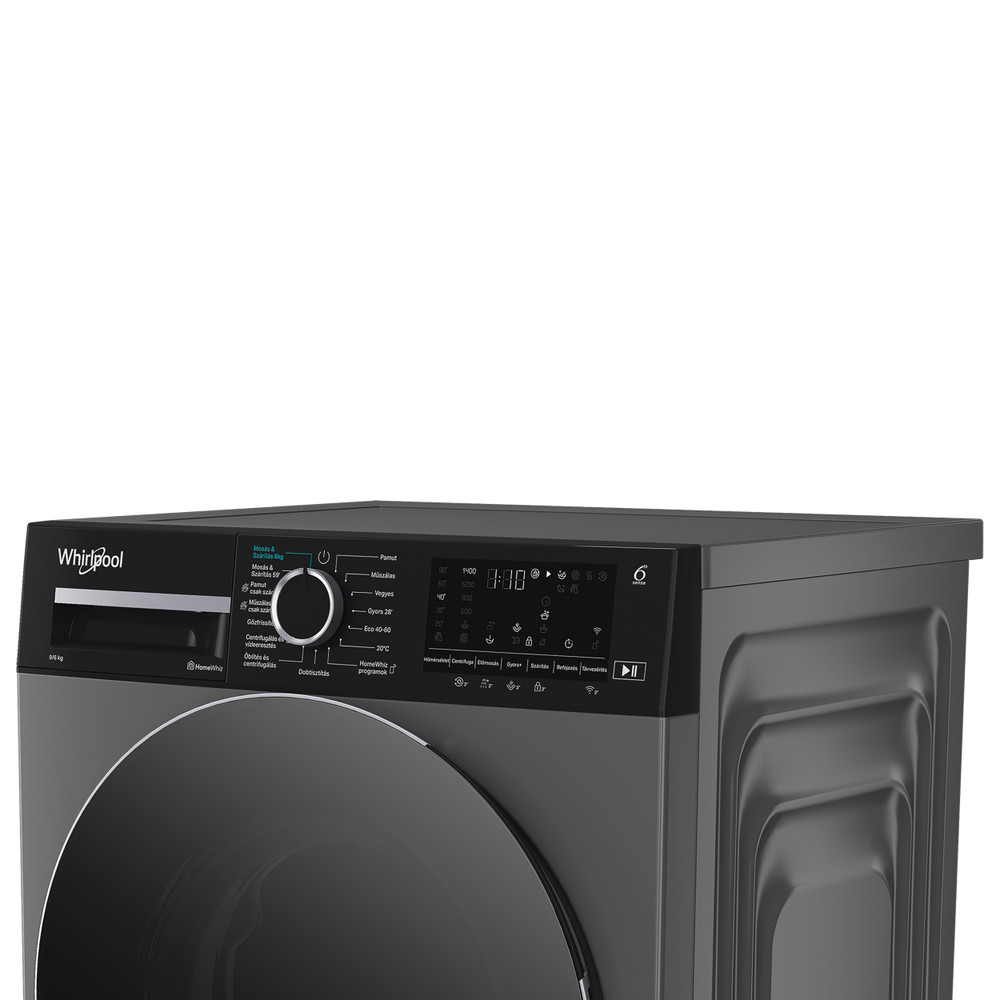 Whirlpool Mosó-szárító Szabadonálló WAD 9636 WBC HU Gray Elöltöltős Lifestyle control panel