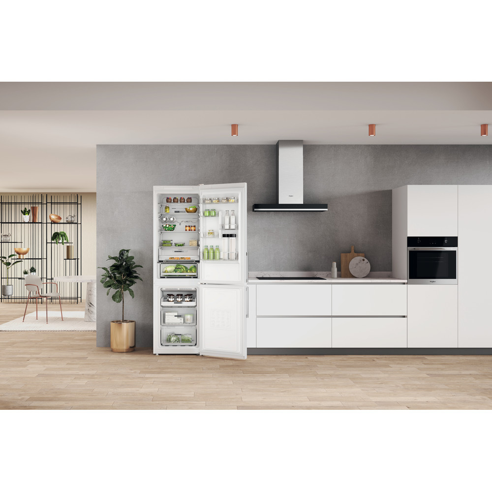Whirlpool Hűtő/fagyasztó kombináció Szabadonálló W7X 92O W H Global fehér 2 doors Lifestyle frontal open