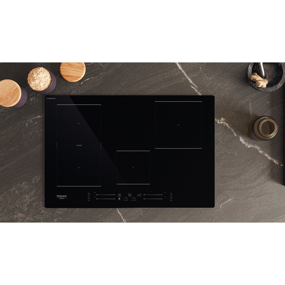 Hotpoint_Ariston Table de cuisson HS 1377C CPNE Noir Induction vitroceramic Lifestyle frontal
