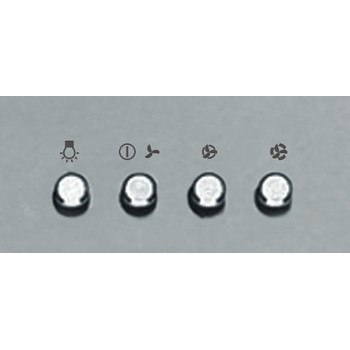 Whirlpool Dampkap Inbouw WIB93LMX Inox Eiland Mechanisch Control panel