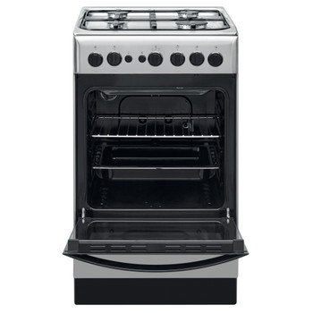 Indesit Cocina IS5G1PMX/E Inox Gas Frontal open