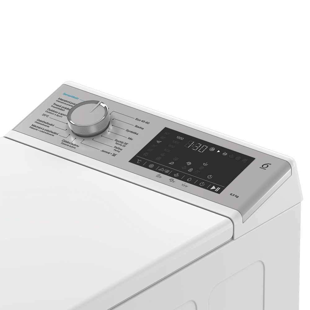 Whirlpool Práčka Voľne stojace TW6521DSSWCS Biela Zhora plnená A Control panel