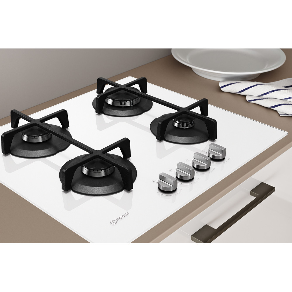 Indesit Varná doska ING 61T/WH Biela Plyn Lifestyle perspective