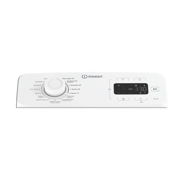 Indesit Pračka Volně stojící TI5512EMTCS Bílá Vrchem plněná B Program
