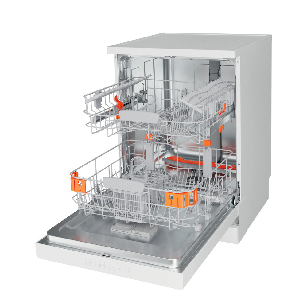Hotpoint_Ariston Lave-vaisselle Pose-libre HFC 3T232 WG Pose-libre D Perspective open