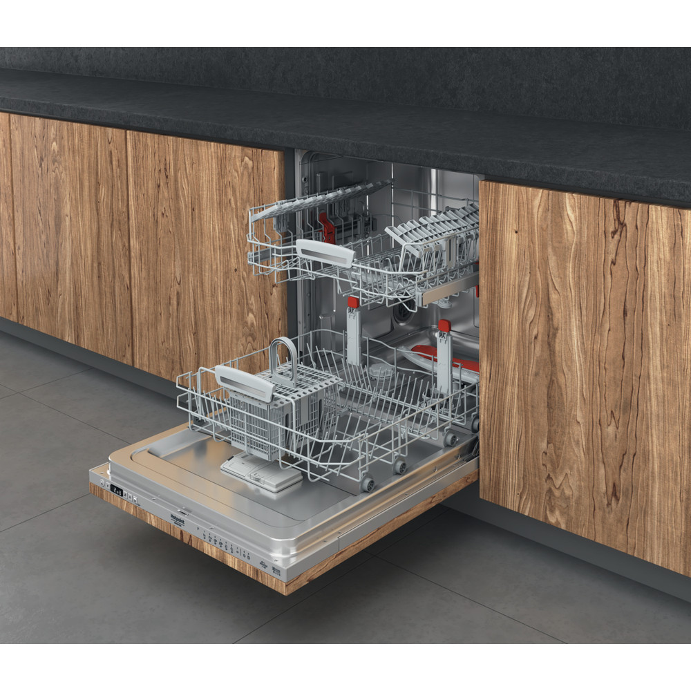 Hotpoint_Ariston Lave-vaisselle Encastrable HIO 3T141 W Encastrable C Perspective open