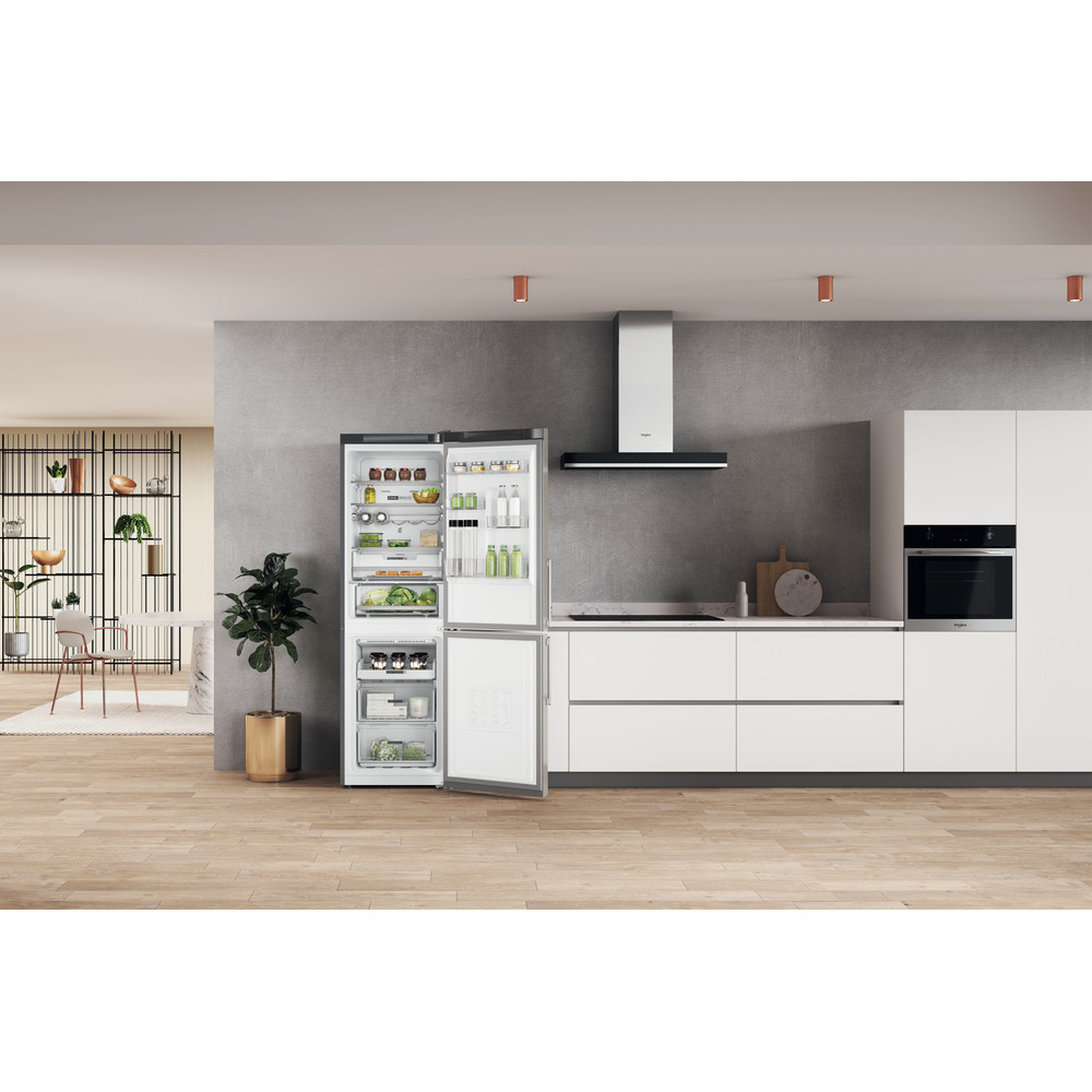 Whirlpool Kombinirani hladnjak Samostojeći W7X 82O OX H Optički Inox 2 doors Lifestyle frontal open