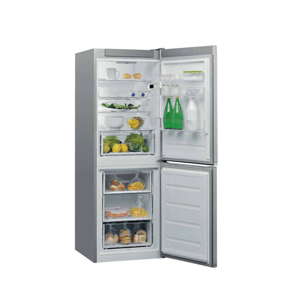 Whirlpool Kombinirani hladnjak Samostojeći W5 721E OX 2 Optički Inox 2 doors Perspective open