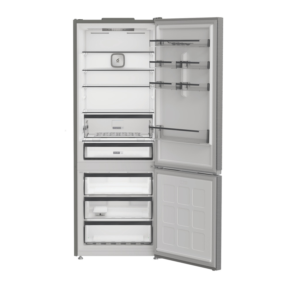 Whirlpool Koel-vriescombinatie Vrijstaand WHK2 5494 X8E Pearl Inox 2 deuren Frontal open