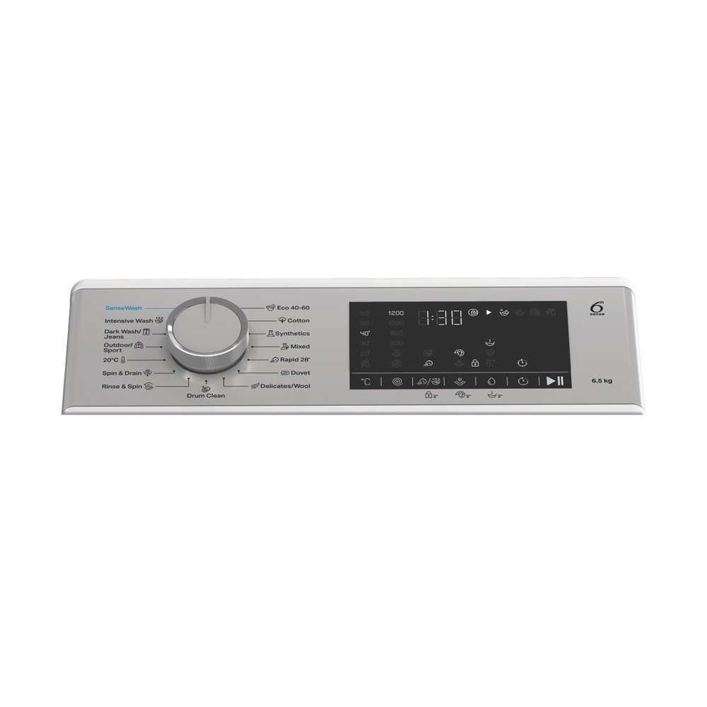 Whirlpool Maşină de spălat rufe Independent TW6521DSSWEE Alb Încărcare Verticală A Program