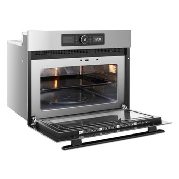 Whirlpool Mikrohullámú sütő Beépíthető AMW 9605/IX Rozsdamentes acél Elektromos 40 Mikrohullám-Kombi 900 Perspective open