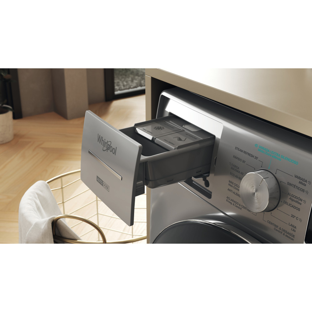 Whirlpool Lavadora Libre instalación W8 99ADS SILENCE SPT Plata Cargador frontal A Drawer