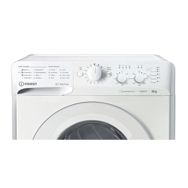 Indesit Washing machine Free-standing MTWC 81495 W UK White Front loader B Control panel