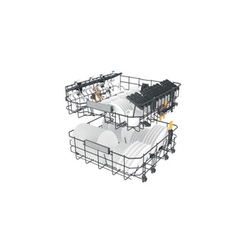 Whirlpool Myčka nádobí Vestavné W0B D841A X Half-integrated C Technical Translucent