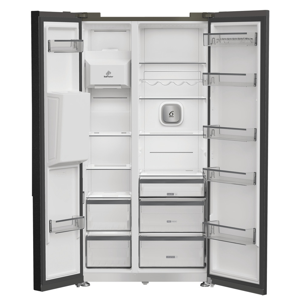 Whirlpool Side-by-Side Independent WHG2 6574W XK5E ARC 764 Manhattan Gray Frontal open