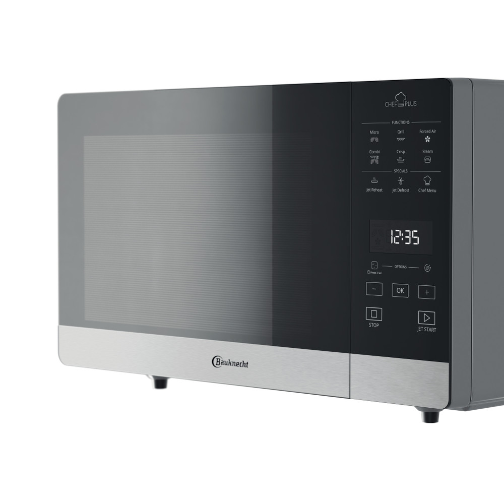 Bauknecht Microonde Apparecchio a posa libera MW 49 SL CH Argento Elettrico 25 Funzionamento combinato con forno a microonde 800 Control panel