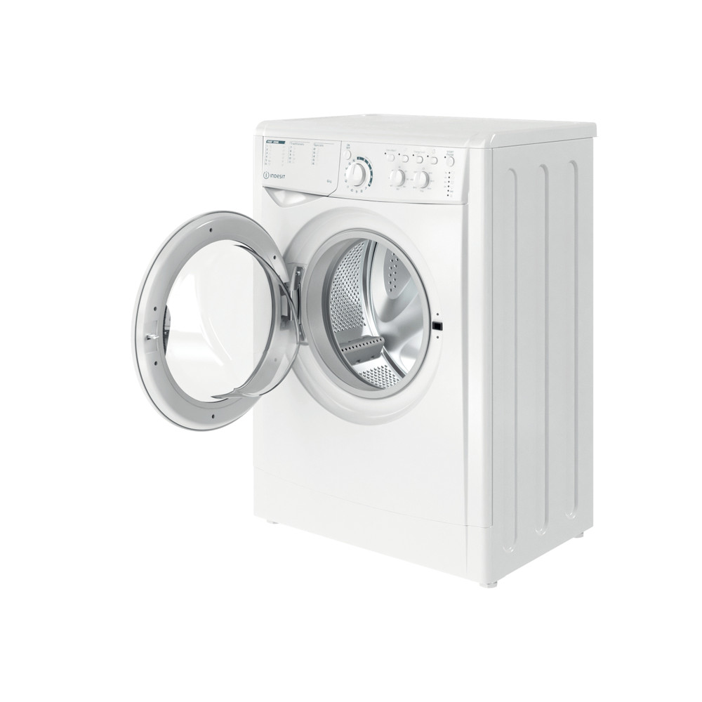 Indesit Perilica za rublje Samostojeći EWSC 61251 W EU N Bijela Prednje punjenje F Perspective open