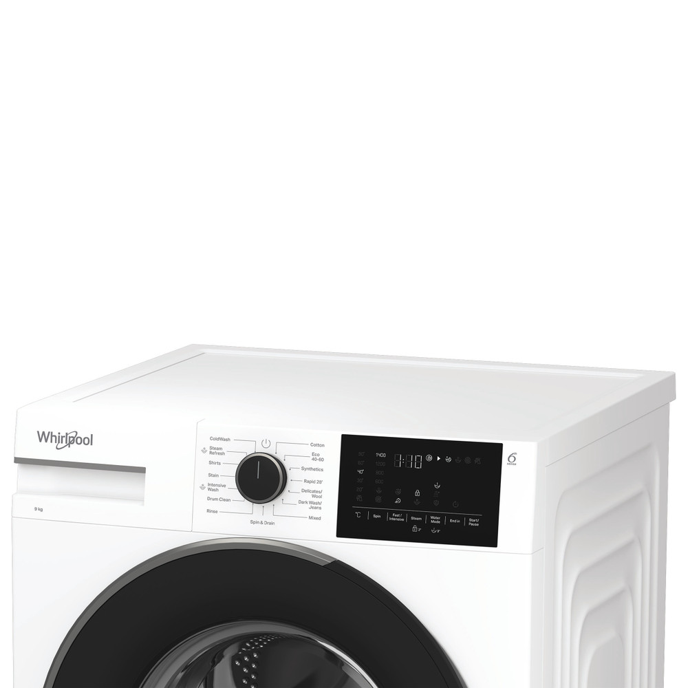 Whirlpool Vaskemaskin Frittstående WSPM 96WB EE Hvit Front loader A Lifestyle control panel