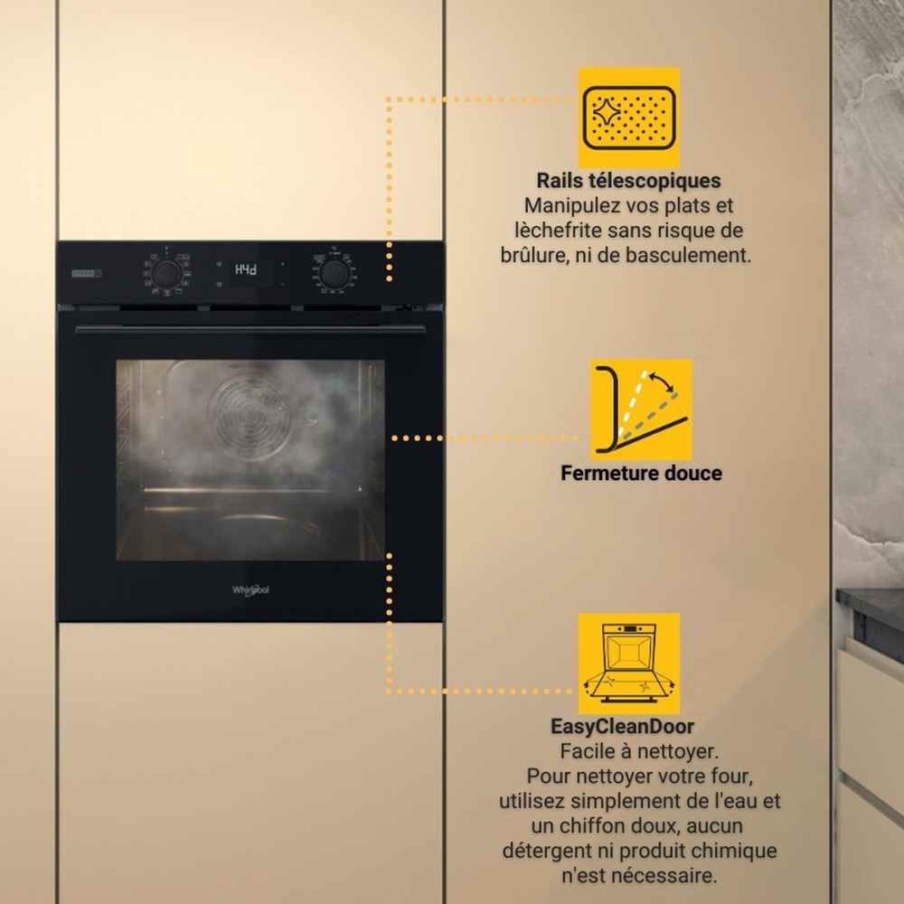 Whirlpool Fornos Encastre OMSK58RU1SB Elétrico A+ Lifestyle detail