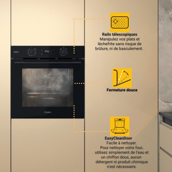 Whirlpool Fornos Encastre OMSK58RU1SB Elétrico A+ Lifestyle detail