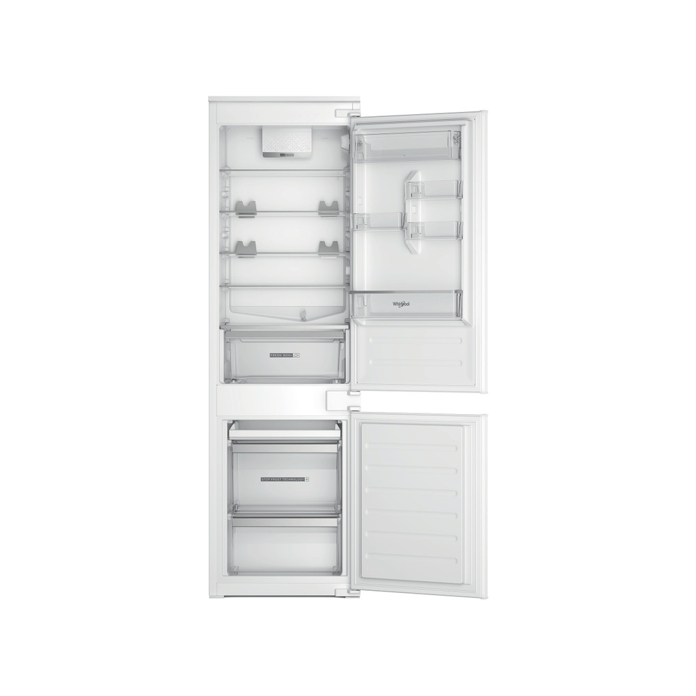 Whirlpool Réfrigérateur combiné Encastrable WHC18D021C2 SF Blanc 2 portes Frontal open