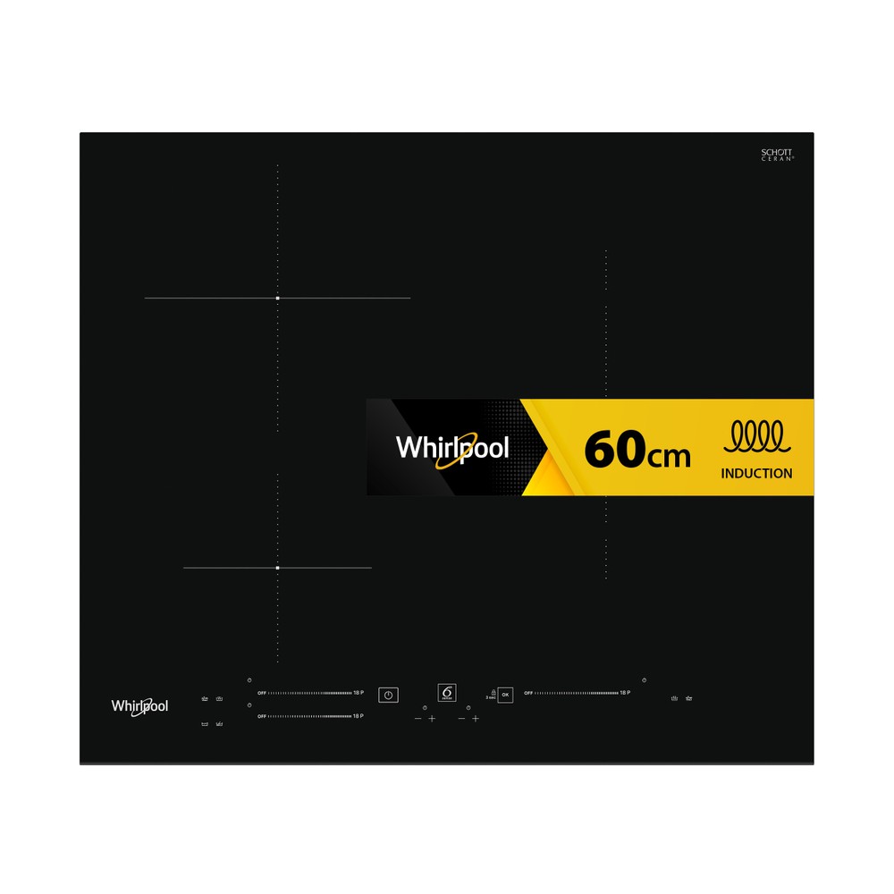 Whirlpool Table de cuisson WS S6360 BF Noir Induction vitroceramic Frontal