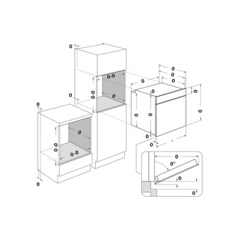 Whirlpool Rúry Vstavané OMK58RU0T Elektrická A++ Technical drawing