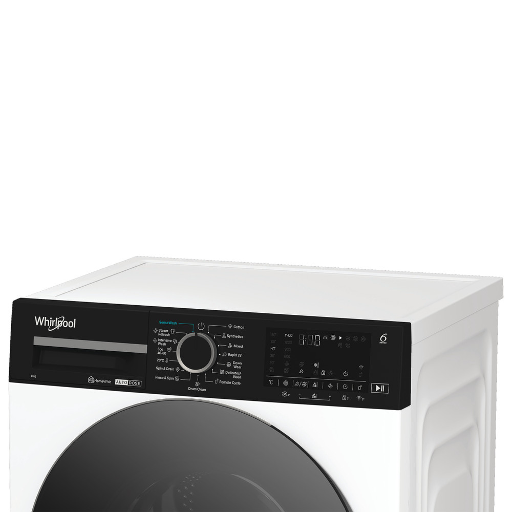 Whirlpool Maşină de spălat rufe Independent WPM 87W ADS EE Alb Încărcare frontală A Lifestyle control panel