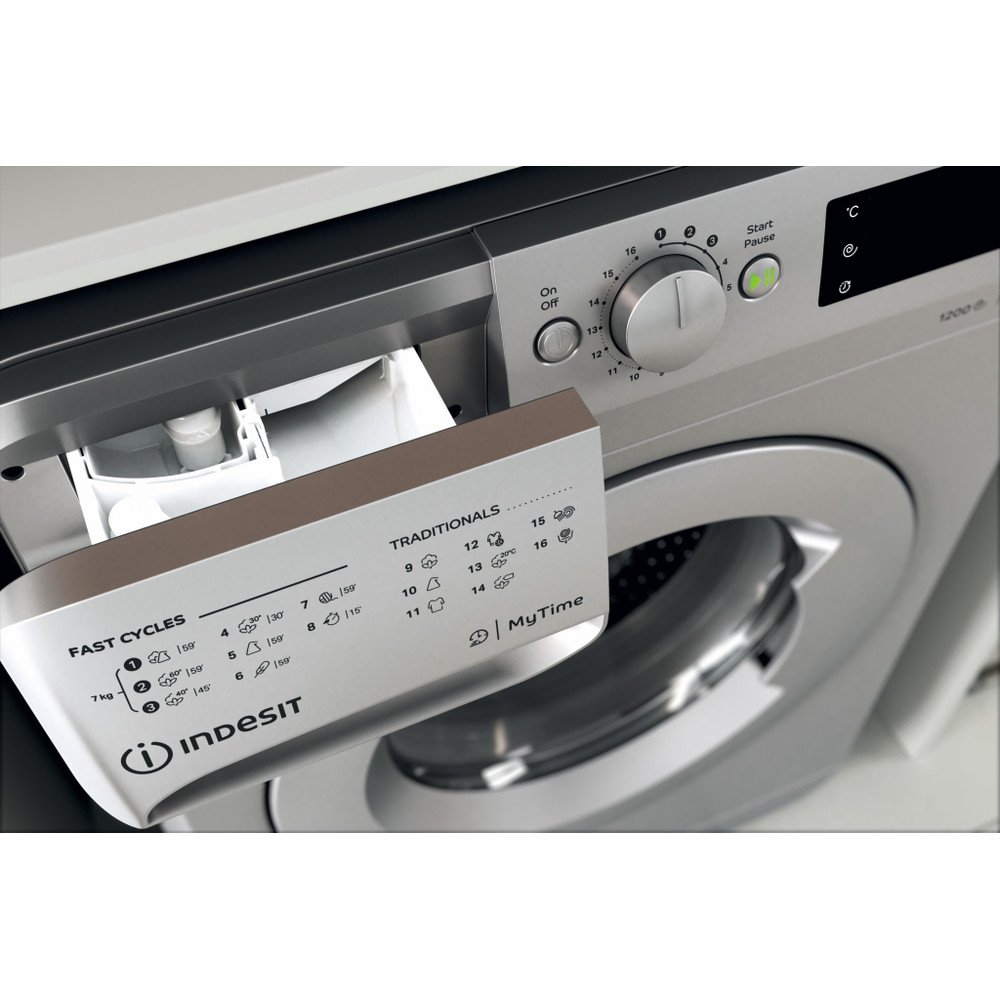Indesit Пральна машина Соло OMTWE 71252 S EU Сріблястий Front loader A+++ Drawer