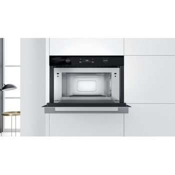 Whirlpool Mikrohullámú sütő Beépíthető W7 MD540 Rozsdamentes acél Elektromos 31 Mikrohullám+Grill funkció 1000 Lifestyle frontal open