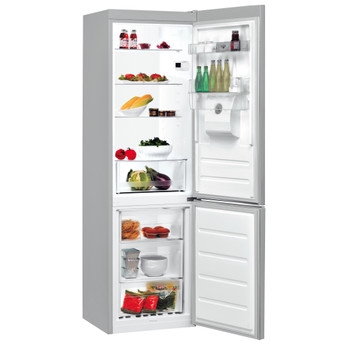 Indesit Combinado Livre Instalação LI8 S1E S AQUA Prata 2 doors Perspective open