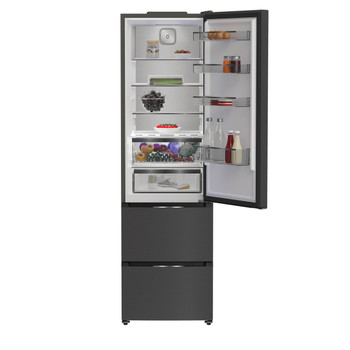Whirlpool Fridge/freezer combination Freestanding WHKF 6352 XBR5UK Silver 2 doors Lifestyle frontal open