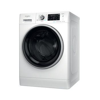 Whirlpool Washer dryer Freestanding FFWDD 1074269 BSV UK White Front loader Perspective