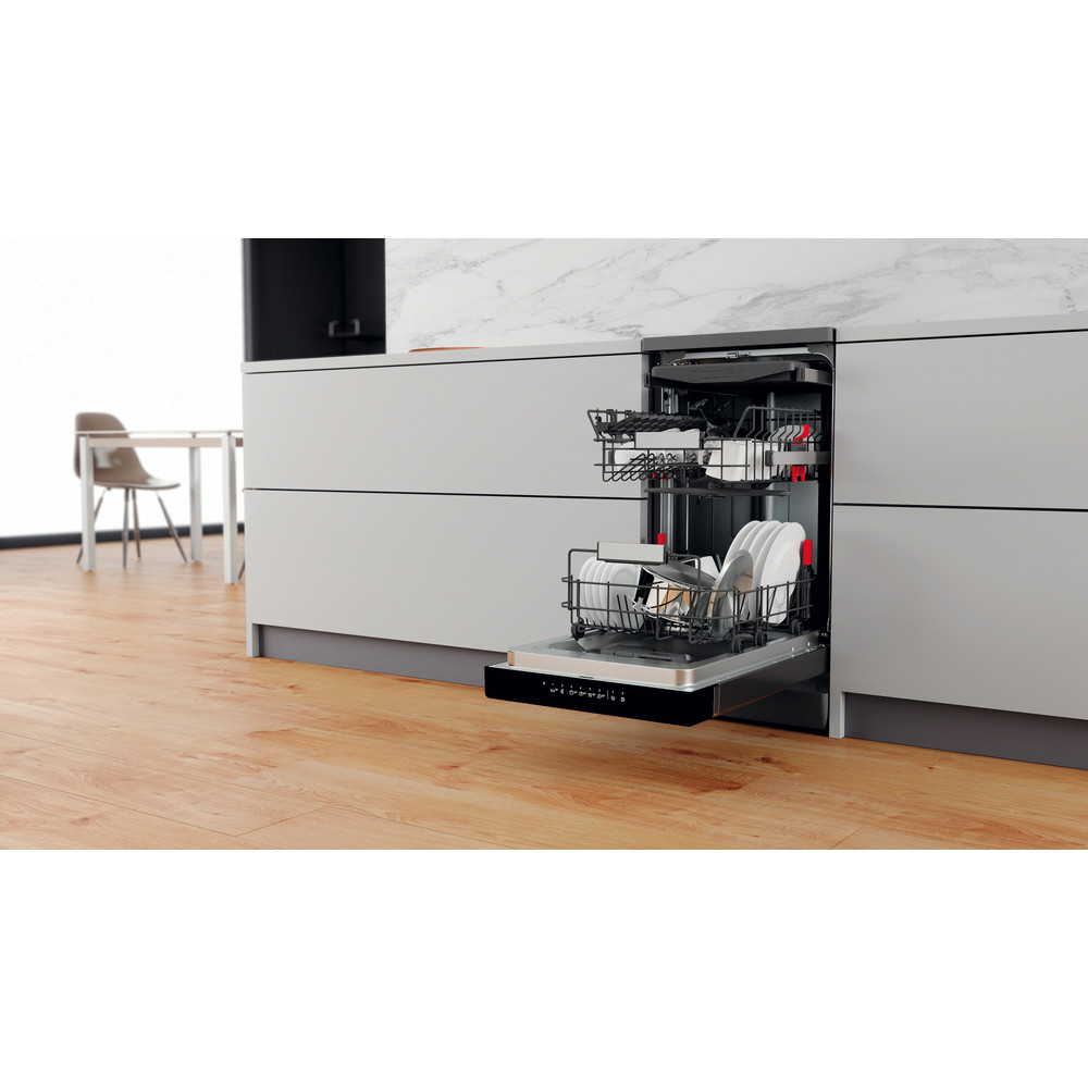 Whirlpool Umývačka riadu Voľne stojace WSFO 3O34 PF X Voľne stojace D Lifestyle perspective open