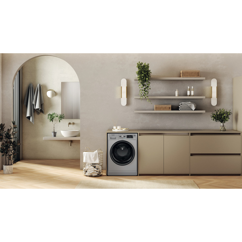 Whirlpool Lavadora secadora Libre instalación FFWDB 964489 SBV SPT Plata Cargador frontal Lifestyle frontal