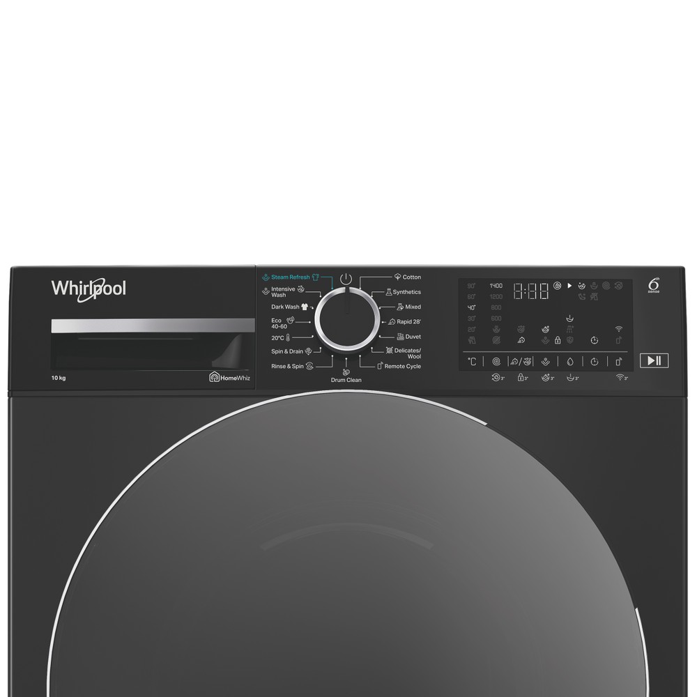 Whirlpool Maşină de spălat rufe Independent WAM 09BBC EE Negru Încărcare frontală A Control panel