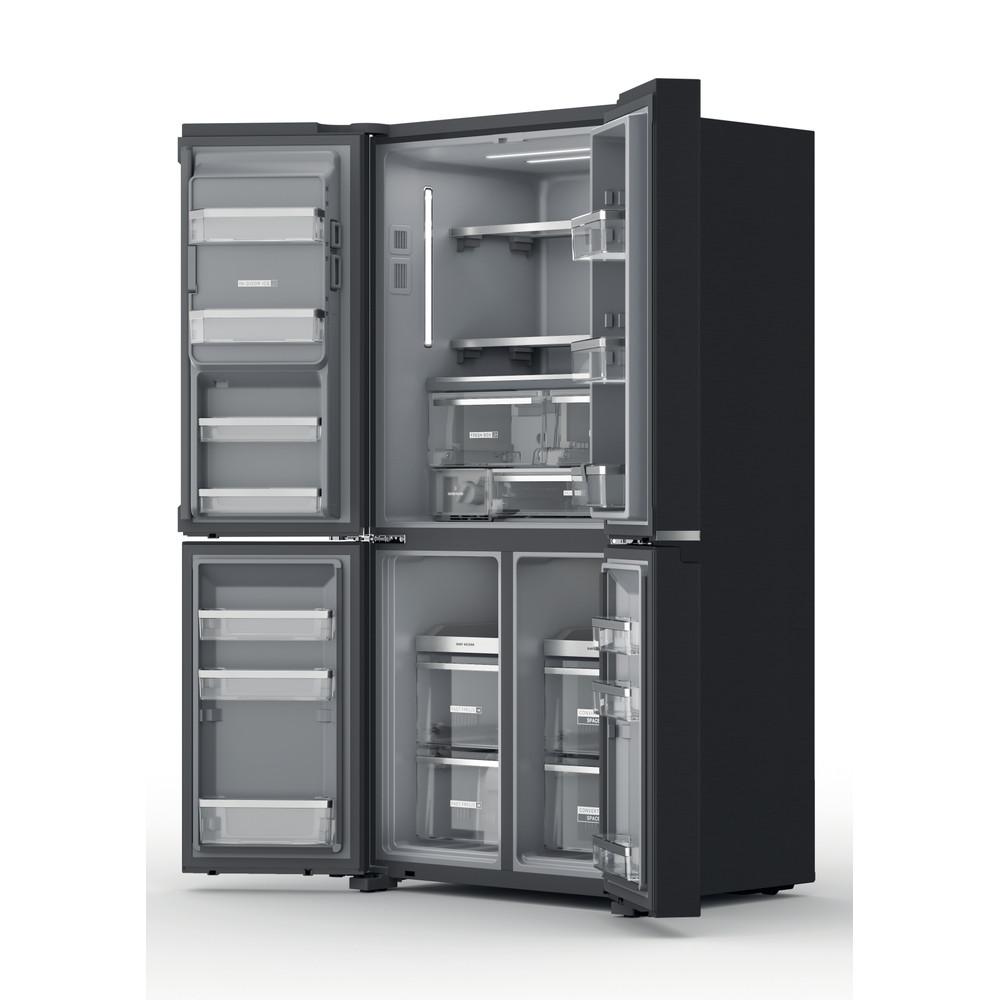 Whirlpool Side-by-Side Szabadonálló WQ9I FO1BX Black Steel Frontal