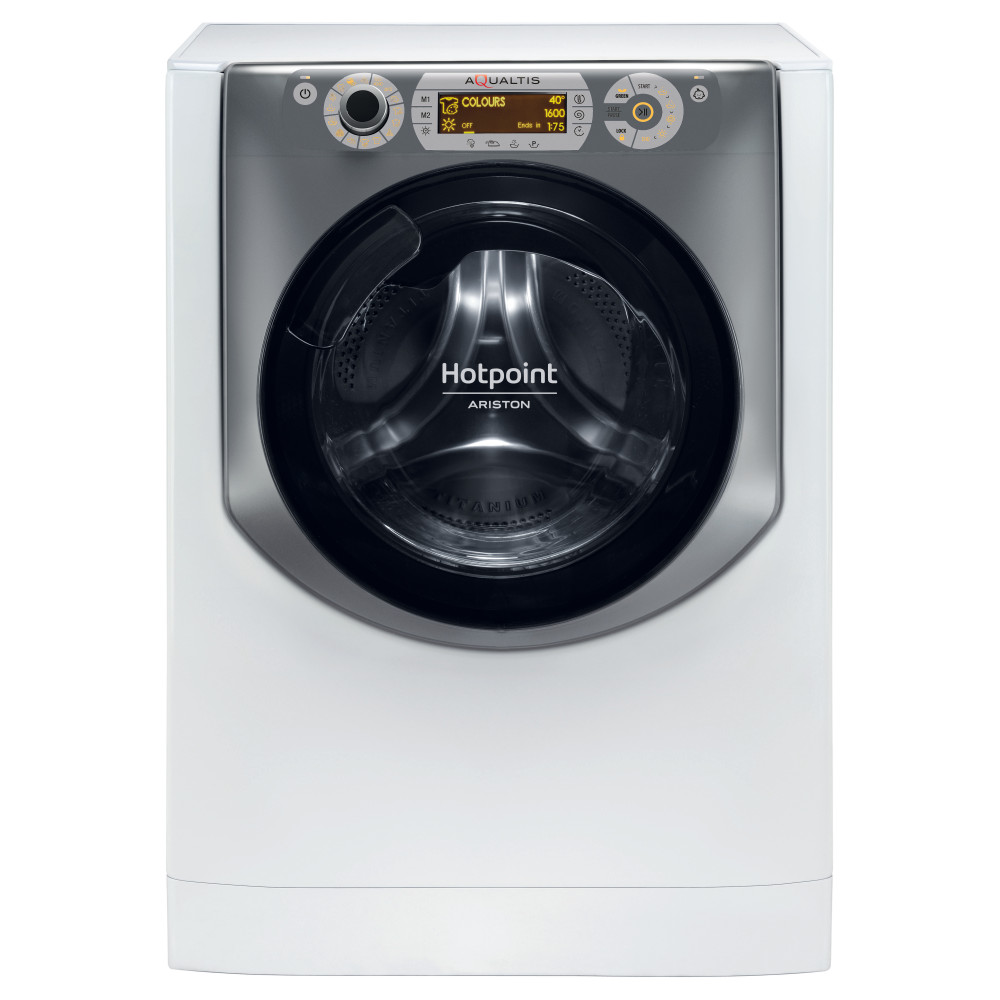Hotpoint_Ariston Lavante-séchante Pose-libre AQD1072D 697 EU/A N Blanc Lave-linge frontal Frontal