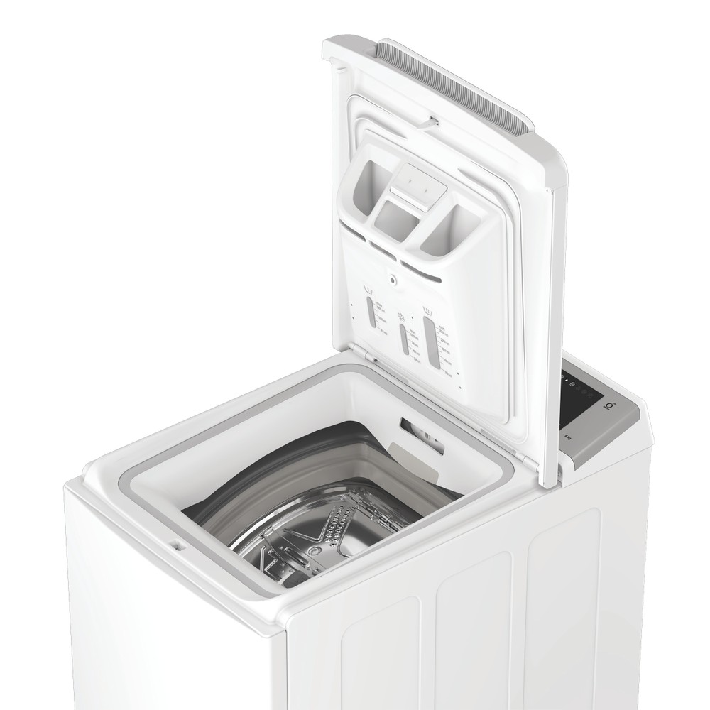 Whirlpool Perilica za rublje Samostojeći TW622DSFCEE Bijela Gornje punjenje B Perspective open