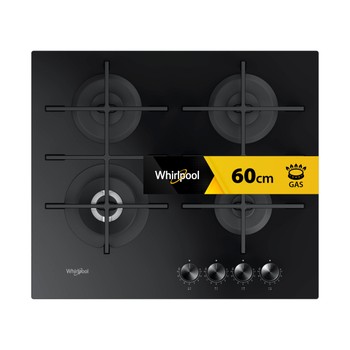 Whirlpool Table de cuisson GOWL 628/NB FR Noir Gaz Frontal