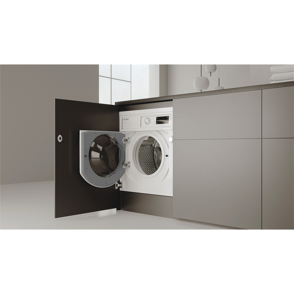 Whirlpool Washing machine Built-in BI WMWG 91485 UK White Front loader B Lifestyle perspective open