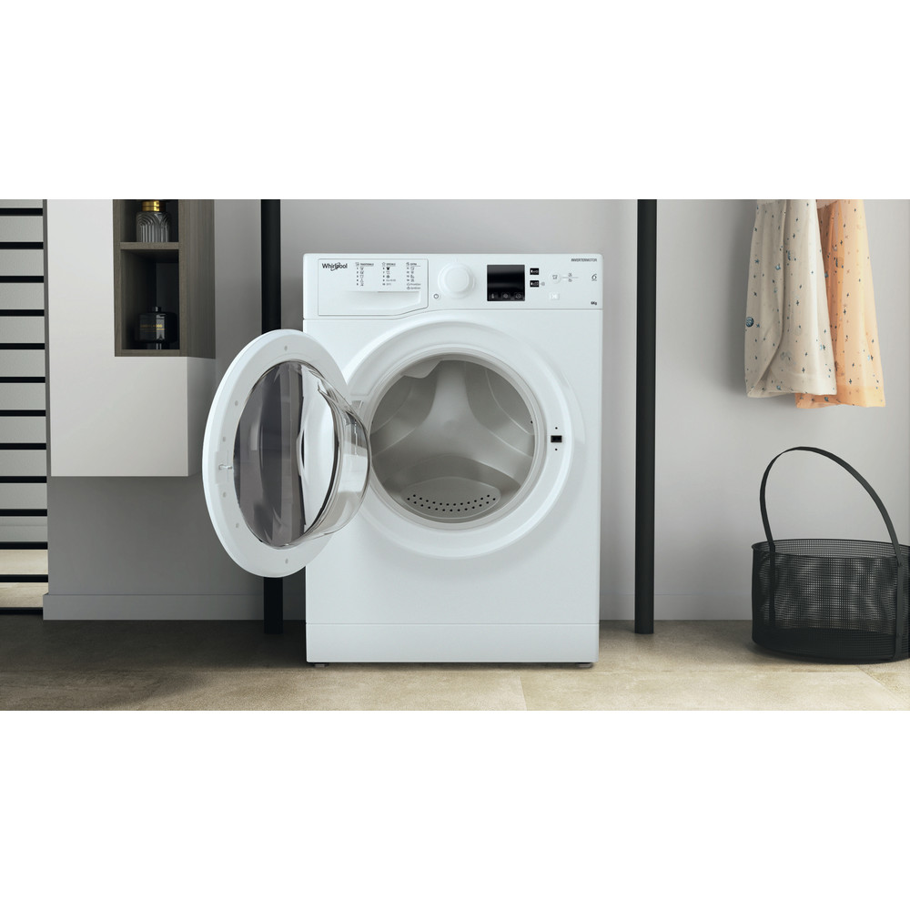 Whirlpool Práčka Voľne stojace WRBSS 6249 W EU Biela Spredu plnená C Lifestyle frontal open